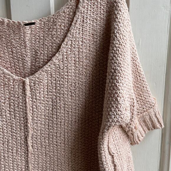 Free People Cozy Cat Pullover Champagne Pink - Picture 4 of 7